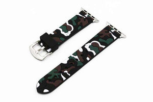 Camouflage Rubber Watch Bands for Apple Watch [W117]