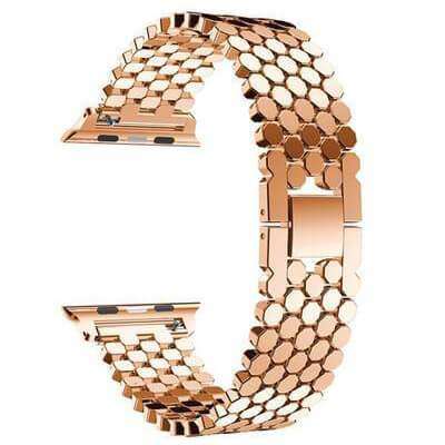 Dark Salmon Silver / Gold / Rose Gold / Black Stainless Steel Watch Bands for Apple Watch [W106]