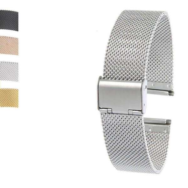 Dark Gray 18mm 20mm 22mm 24mm Silver / Gold / Rose Gold / Black Stainless Steel Mesh Watch Strap [W042]