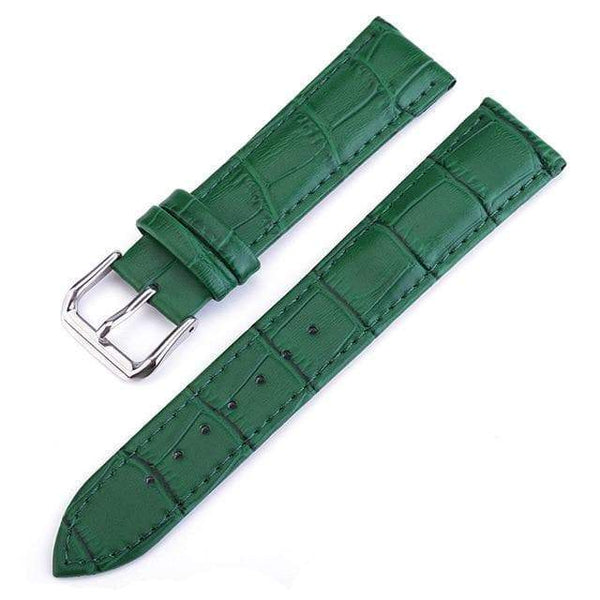 10mm 12mm 13mm 14mm 15mm 16mm 17mm 18mm 19mm 20mm 22mm 24mm White / Red / Pink / Blue / Purple / Green Leather Watch Strap [W087]