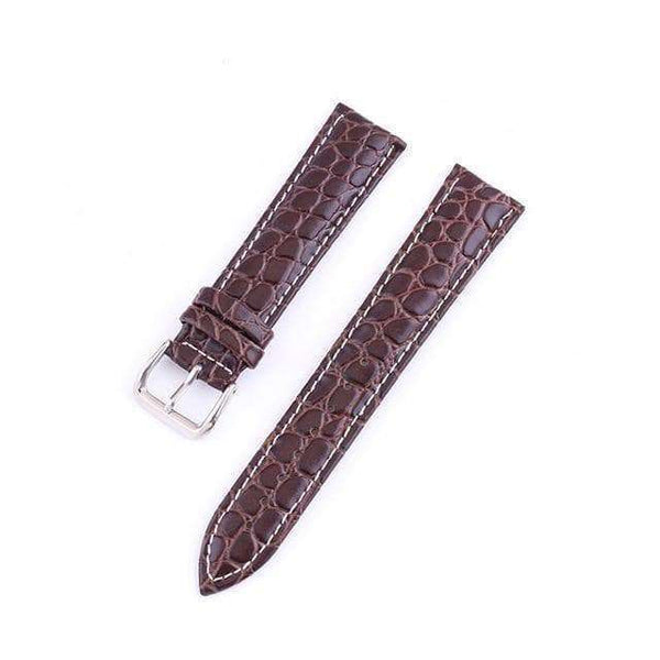 Dim Gray 12mm 13mm 14mm 15mm 16mm 17mm 18mm 19mm 20mm 21mm 22mm 23mm 24mm Leather Watch Strap [W118]