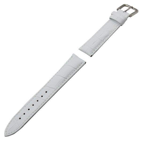 12mm 14mm 16mm 17mm 18mm White / Red / Pink / Blue / Purple / Green / Brown / Grey / Black Leather Watch Strap with Pin Buckle [W043]