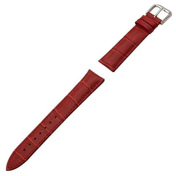 12mm 14mm 16mm 17mm 18mm White / Red / Pink / Blue / Purple / Green / Brown / Grey / Black Leather Watch Strap with Pin Buckle [W043]