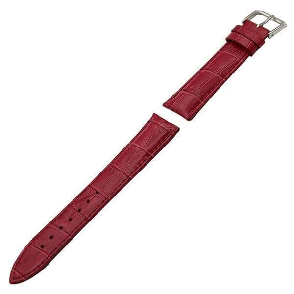 12mm 14mm 16mm 17mm 18mm White / Red / Pink / Blue / Purple / Green / Brown / Grey / Black Leather Watch Strap with Pin Buckle [W043]