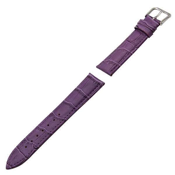 12mm 14mm 16mm 17mm 18mm White / Red / Pink / Blue / Purple / Green / Brown / Grey / Black Leather Watch Strap with Pin Buckle [W043]