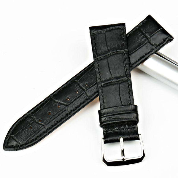 12mm 14mm 16mm 18mm 19mm 20mm 21mm 22mm Brown / Black Leather Watch Strap [W013]