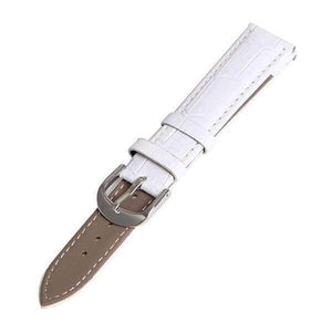 12mm 14mm 16mm 18mm 19mm 20mm 22mm White / Orange / Red / Pink / Blue / Purple / Green / Brown / Black Leather Watch Strap [W050]