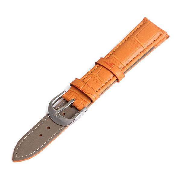 12mm 14mm 16mm 18mm 19mm 20mm 22mm White / Orange / Red / Pink / Blue / Purple / Green / Brown / Black Leather Watch Strap [W050]