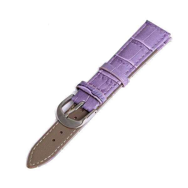 12mm 14mm 16mm 18mm 19mm 20mm 22mm White / Orange / Red / Pink / Blue / Purple / Green / Brown / Black Leather Watch Strap [W050]