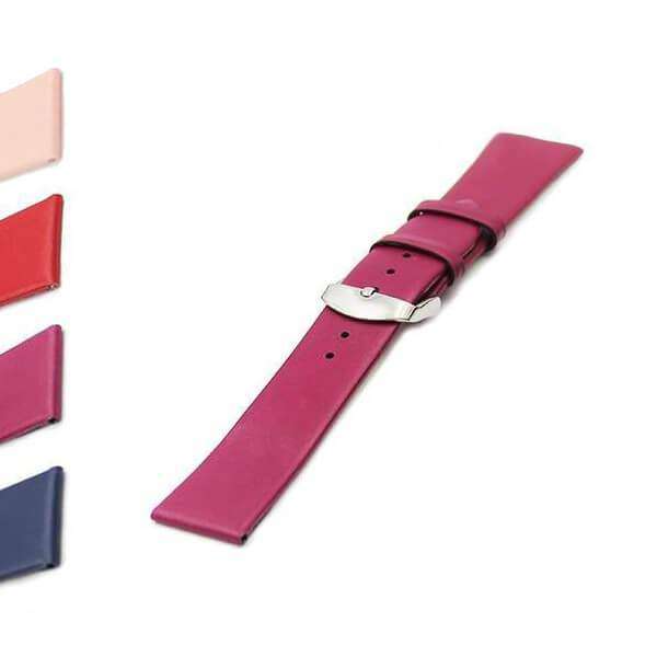 Maroon 12mm 14mm 16mm 18mm 20mm 22mm White / Red / Pink / Blue / Purple / Brown / Black Leather Watch Strap [W020]