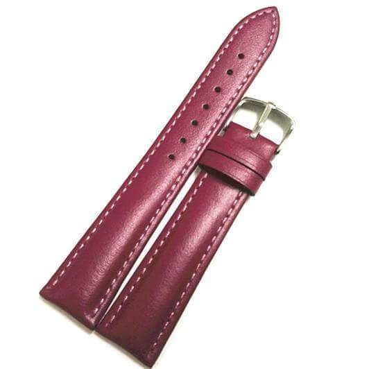 12mm 14mm 16mm 18mm 20mm 22mm White / Red / Pink / Blue / Purple / Brown / Black Leather Watch Strap [W057]