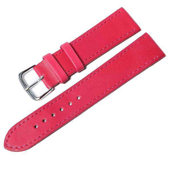 12mm 14mm 16mm 18mm 20mm White / Yellow / Orange / Red / Pink / Blue / Purple / Black Leather Watch Strap [W164]