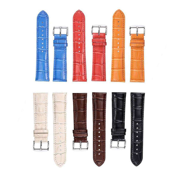 14mm 16mm 18mm 19mm 20mm 21mm 22mm 24mm Orange / Red / Blue / Beige/ Brown / Black Leather Watch Strap [W010]