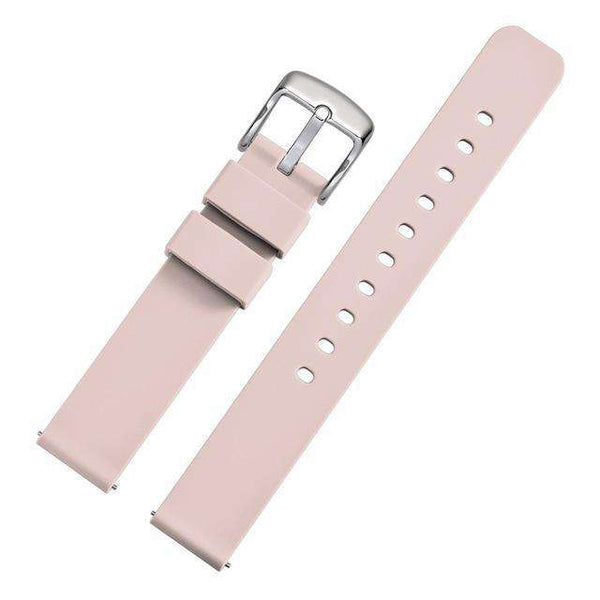 14mm 18mm 20mm 22mm Red / Pink / Blue / Grey / Black Rubber Watch Strap with Quick Release Pin [W019]