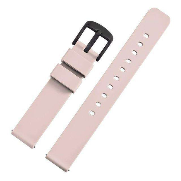 14mm 18mm 20mm 22mm Red / Pink / Blue / Grey / Black Rubber Watch Strap with Quick Release Pin [W019]