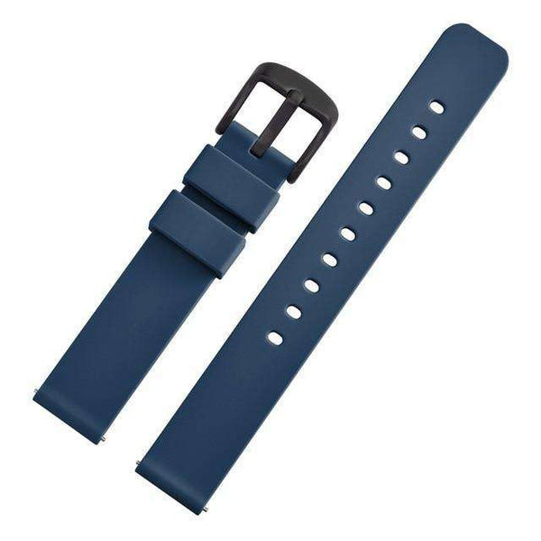 14mm 18mm 20mm 22mm Red / Pink / Blue / Grey / Black Rubber Watch Strap with Quick Release Pin [W019]