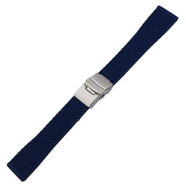 18mm 19mm 20mm 21mm 22mm 23mm 24mm Orange / Red / Blue / Black Rubber Watch Strap with Quick Release Pin [W165]
