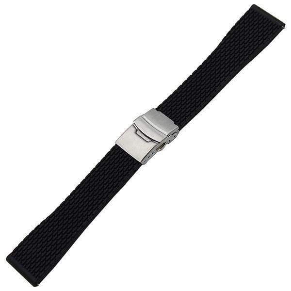 18mm 19mm 20mm 21mm 22mm 23mm 24mm Orange / Red / Blue / Black Rubber Watch Strap with Quick Release Pin [W165]