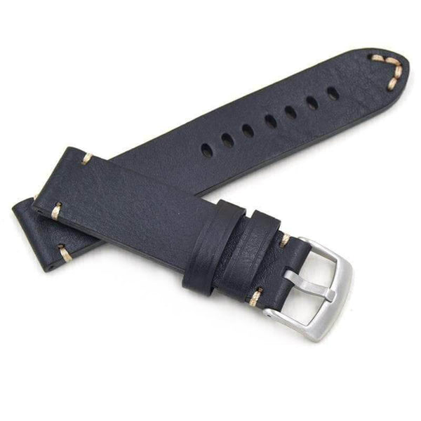 18mm 19mm 20mm 21mm 22mm Green / Brown / Black Leather Watch Strap [W083]
