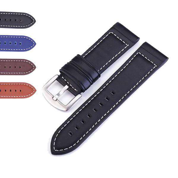 Dark Slate Gray 18mm 20mm 22mm 24mm Blue / Brown / Black Leather Watch Strap [W123]