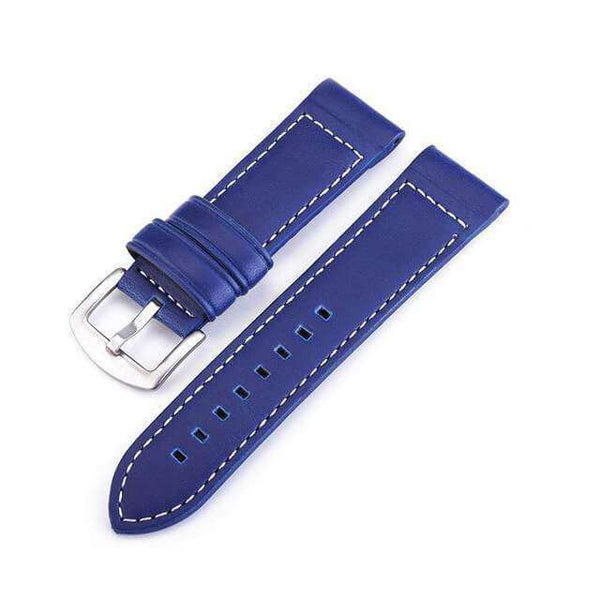 Dark Slate Blue 18mm 20mm 22mm 24mm Blue / Brown / Black Leather Watch Strap [W123]