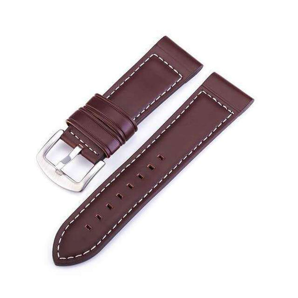 Dim Gray 18mm 20mm 22mm 24mm Blue / Brown / Black Leather Watch Strap [W123]