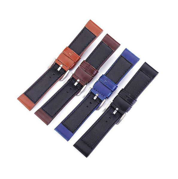 Dark Slate Blue 18mm 20mm 22mm 24mm Blue / Brown / Black Leather Watch Strap [W123]