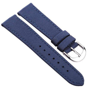 18mm 20mm 22mm 24mm Blue / Green / Black Hybrid Canvas and Leather Watch Strap [W021]