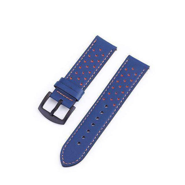 Dark Slate Blue 18mm 20mm 22mm 24mm Blue / Green / Brown / Grey / Black Leather Watch Strap with Quick Release Pin [W121]