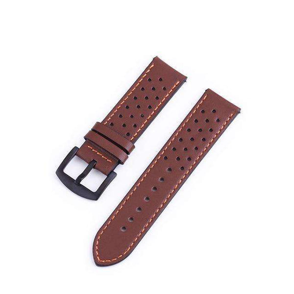 Dim Gray 18mm 20mm 22mm 24mm Blue / Green / Brown / Grey / Black Leather Watch Strap with Quick Release Pin [W121]
