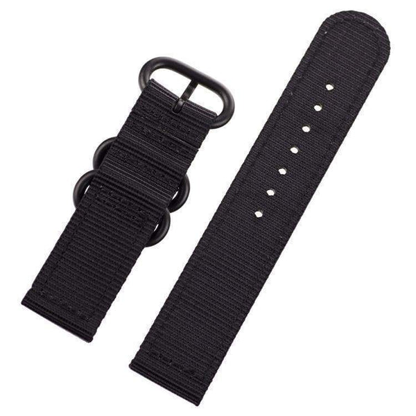 18mm 20mm 22mm 24mm Green / Black Nylon Watch Strap [W054]