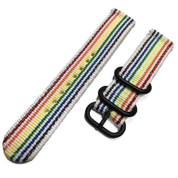 18mm 20mm 22mm 24mm Orange / Blue / Green / Black Nylon Watch Strap with Quick Release Pin [W055]