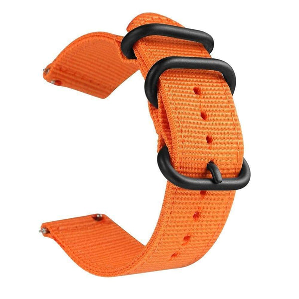 18mm 20mm 22mm 24mm Orange / Blue / Green / Black Nylon Watch Strap with Quick Release Pin [W055]