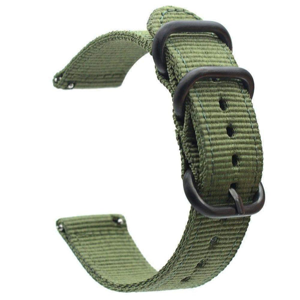 18mm 20mm 22mm 24mm Orange / Blue / Green / Black Nylon Watch Strap with Quick Release Pin [W055]