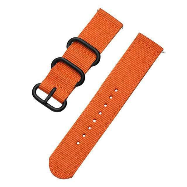 18mm 20mm 22mm 24mm Orange / Blue / Green / Black Nylon Watch Strap with Quick Release Pin [W055]