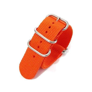 18mm 20mm 22mm 24mm Orange / Red / Green / Grey / Black Nylon NATO Watch Strap [W079]