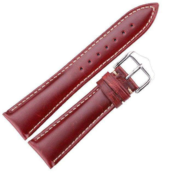 18mm 20mm 22mm 24mm Red / Blue / Green / Tan Leather Watch Strap [W115]