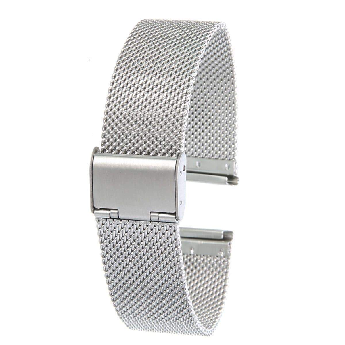 18mm 20mm 22mm 24mm Silver / Gold / Rose Gold / Black Stainless Steel Mesh Watch Strap [W042]