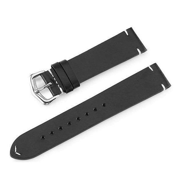 18mm 20mm 22mm 24mm Brown / Black Leather Watch Strap [W086]