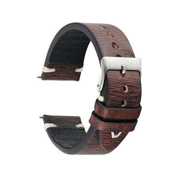 18mm 20mm 22mm 24mm Yellow / Orange / Red / Green / Brown / Black Cowhide Suede Leather Watch Strap [W142]