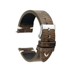 18mm 20mm 22mm 24mm Yellow / Orange / Red / Green / Brown / Black Cowhide Suede Leather Watch Strap [W142]