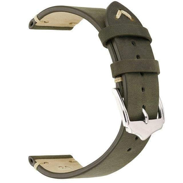 18mm 20mm 22mm Red / Blue / Green / Brown / Grey / Black Leather Watch Strap [W056]