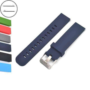Dark Slate Gray 18mm 20mm 22mm White / Orange / Red / Blue / Green / Grey / Black Rubber Watch Strap [W075]