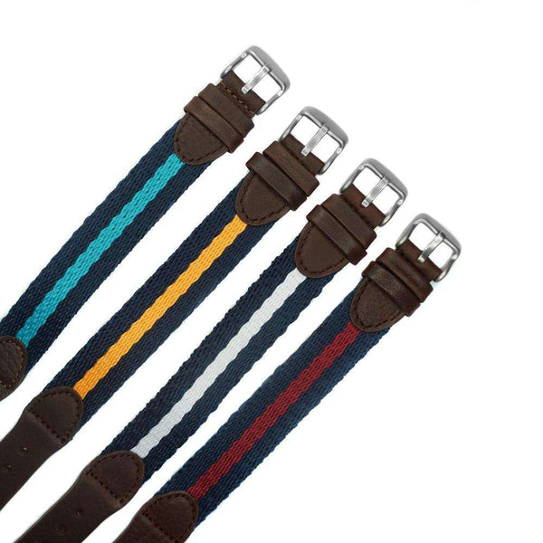 18mm White / Yellow / Blue / Red Nylon Watch Strap [W133]
