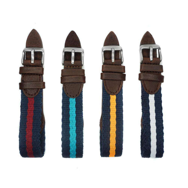 18mm White / Yellow / Blue / Red Nylon Watch Strap [W133]