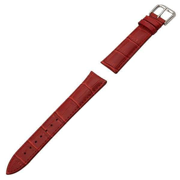 19mm 20mm 21mm 22mm 23mm 24mm White / Red / Pink / Blue / Purple / Green / Brown / Grey / Black Leather Watch Strap with Pin Buckle [W043]