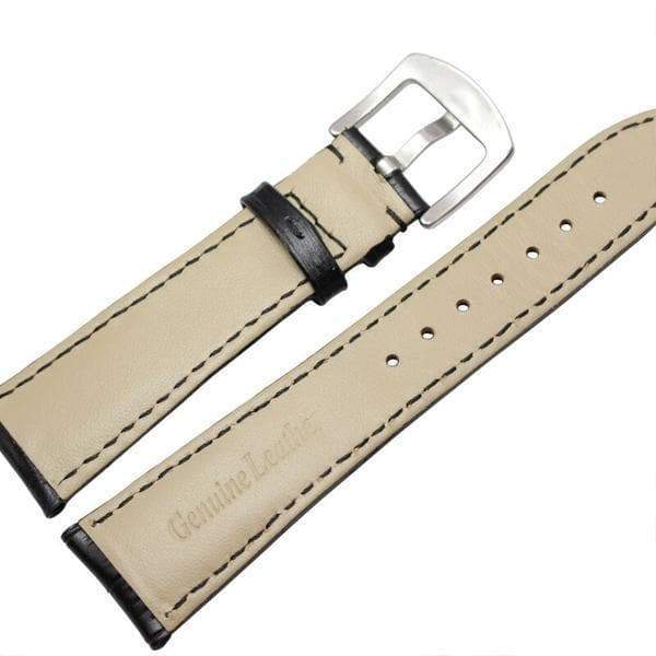 19mm 20mm 21mm 22mm Brown / Black Leather Watch Strap [W137]