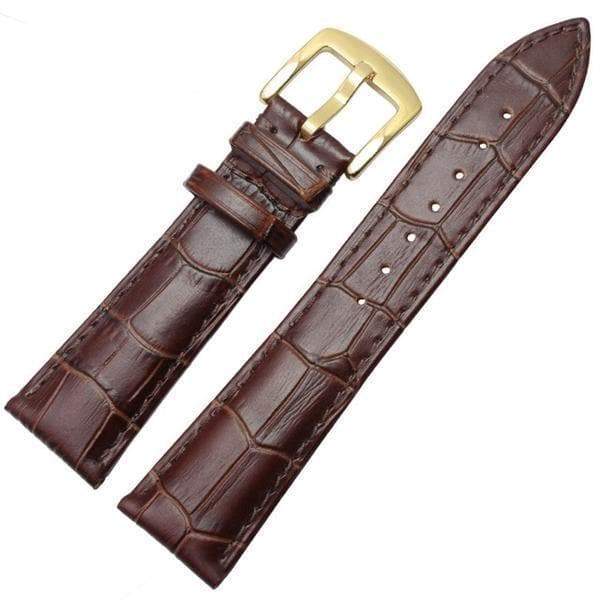 19mm 20mm 21mm 22mm Brown / Black Leather Watch Strap [W137]