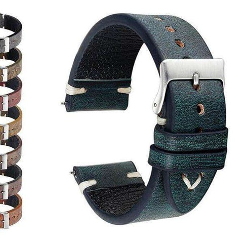 Dark Slate Gray 18mm 20mm 22mm 24mm Yellow / Orange / Red / Green / Brown / Black Cowhide Suede Leather Watch Strap [W142]