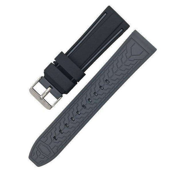 20mm 22mm 24mm 26mm White / Yellow / Orange / Red / Blue / Green / Grey / Black Rubber Watch Strap [W127]